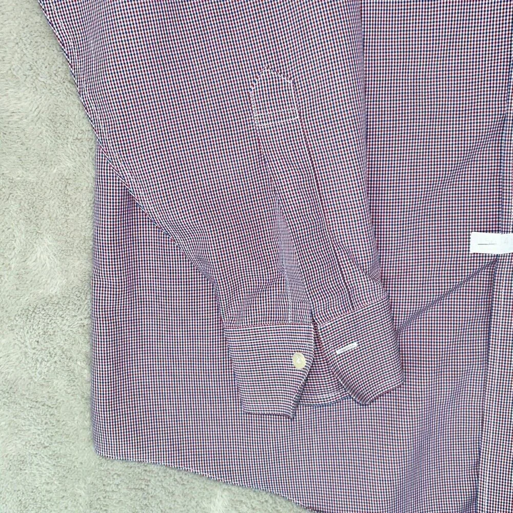 Brooks Brothers Regent Long Sleeve Button Up Dress Shirt Men 16/34 Red Plaid - Picture 3 of 8